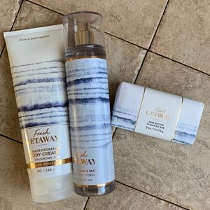 Fresh Getaway Bath and Body Works Body Cream, Spray, Bar Soap BRAND NEW